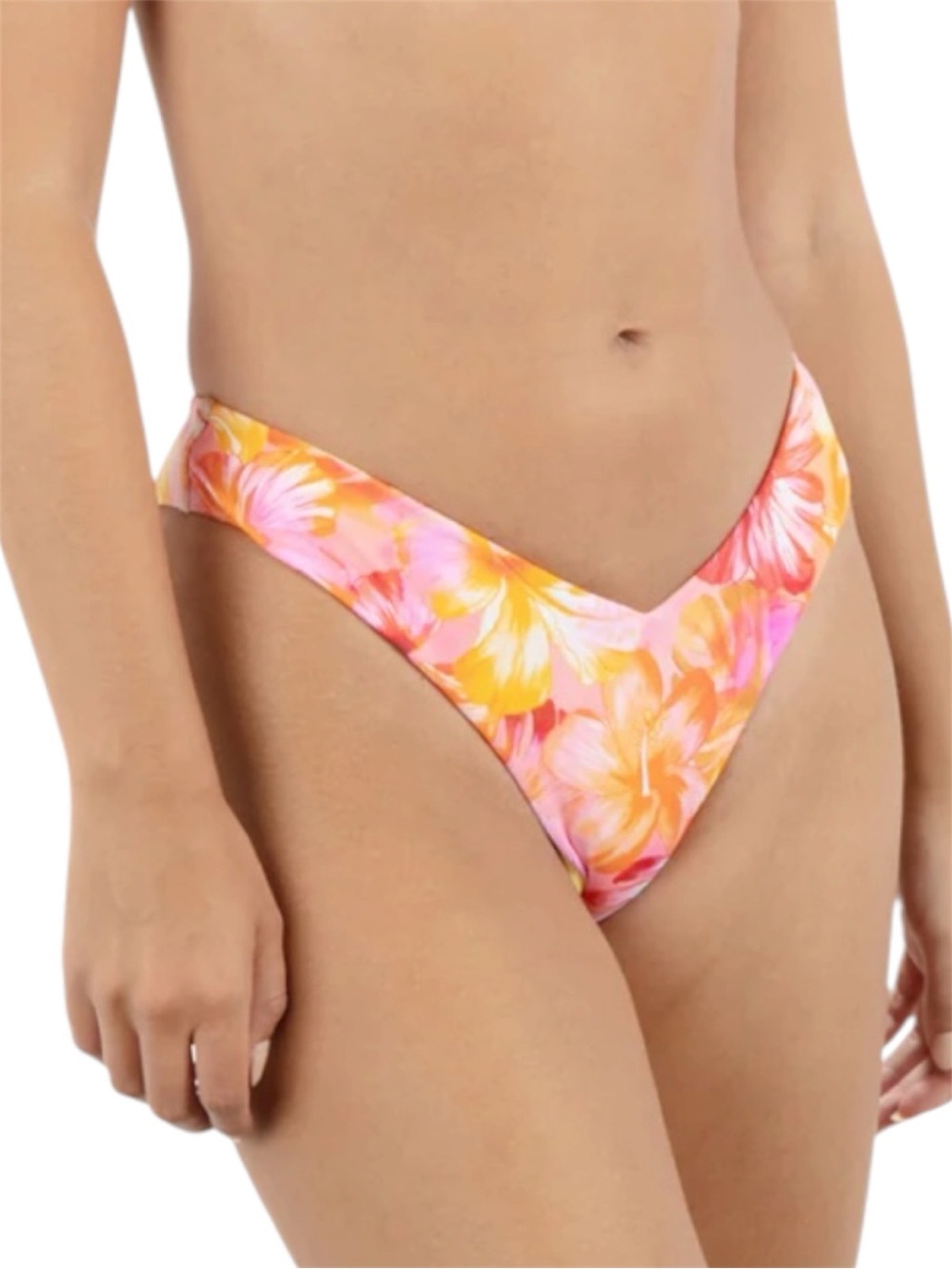 NWT Hurley Tropic Dreams Cheeky Scoop Bikini Bottom Size Large